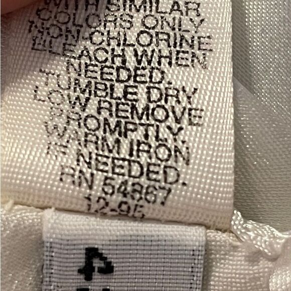 Vintage Victoria’s Secret Button Down Shirt Sleeve Pajama Top Ivory White Size M - Picture 8 of 8